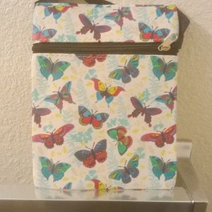 multicolored butterfly pouch.